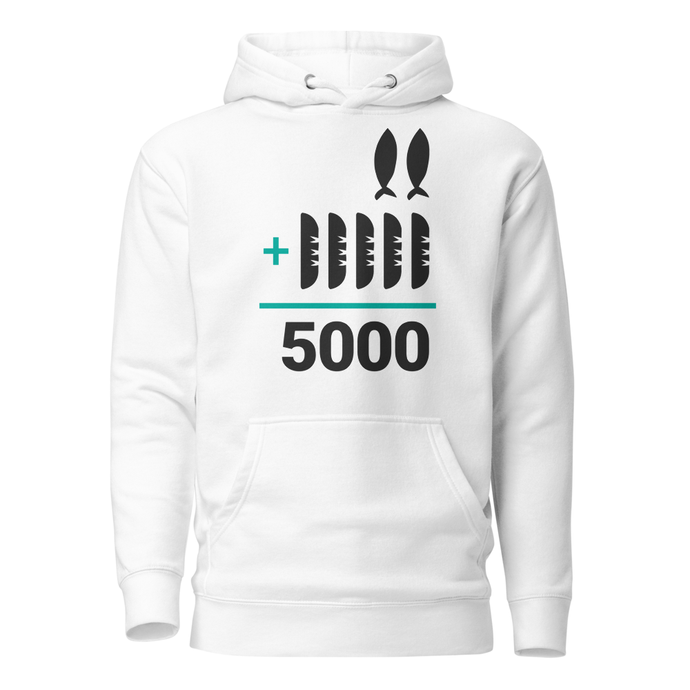 Sweat à Capuche Unisexe "5&2" Blanc