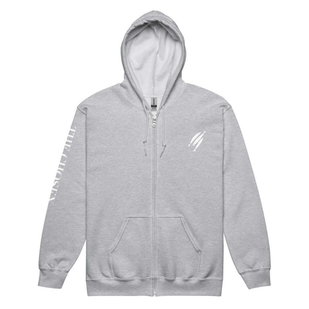 Veste Zippée "3 poissons" Grise (logo manche)