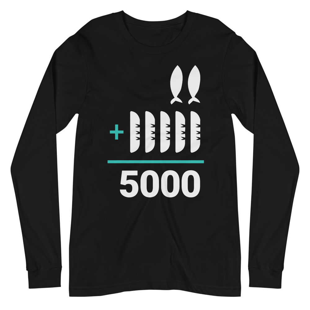 T-shirt à Manches Longues Unisexe Noir "5&2"