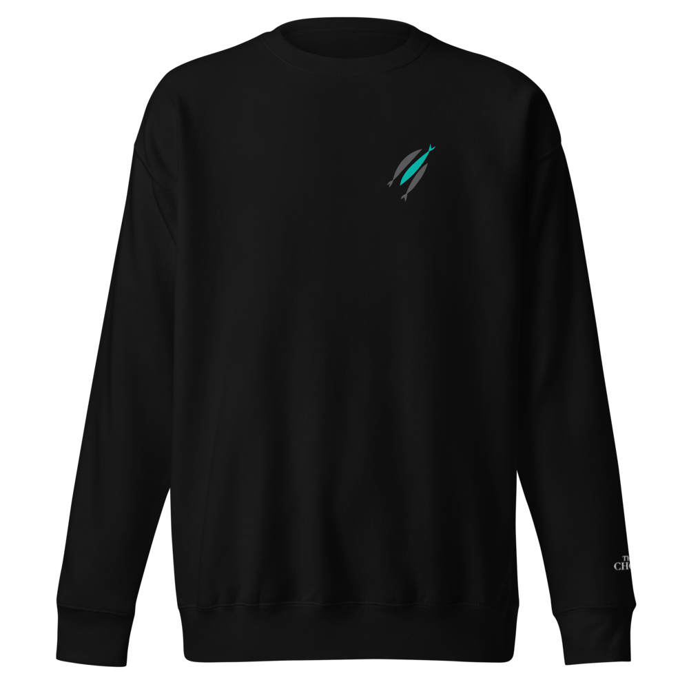 Sweat unisexe "3 poissons" Noir