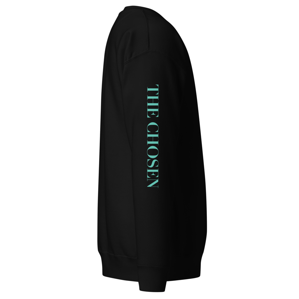 Sweat unisexe "3 poissons" Noir (logo manche)