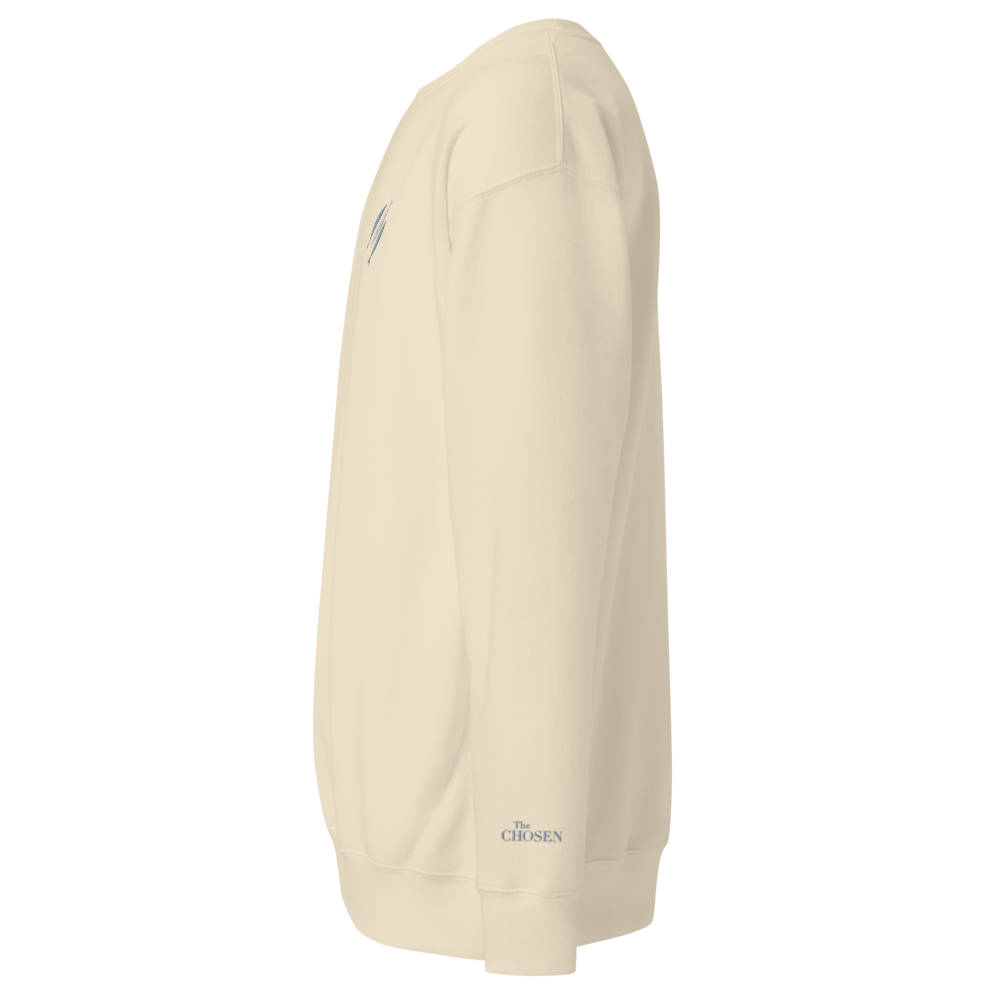 Sweat unisexe Broderie "3 poissons" Crème