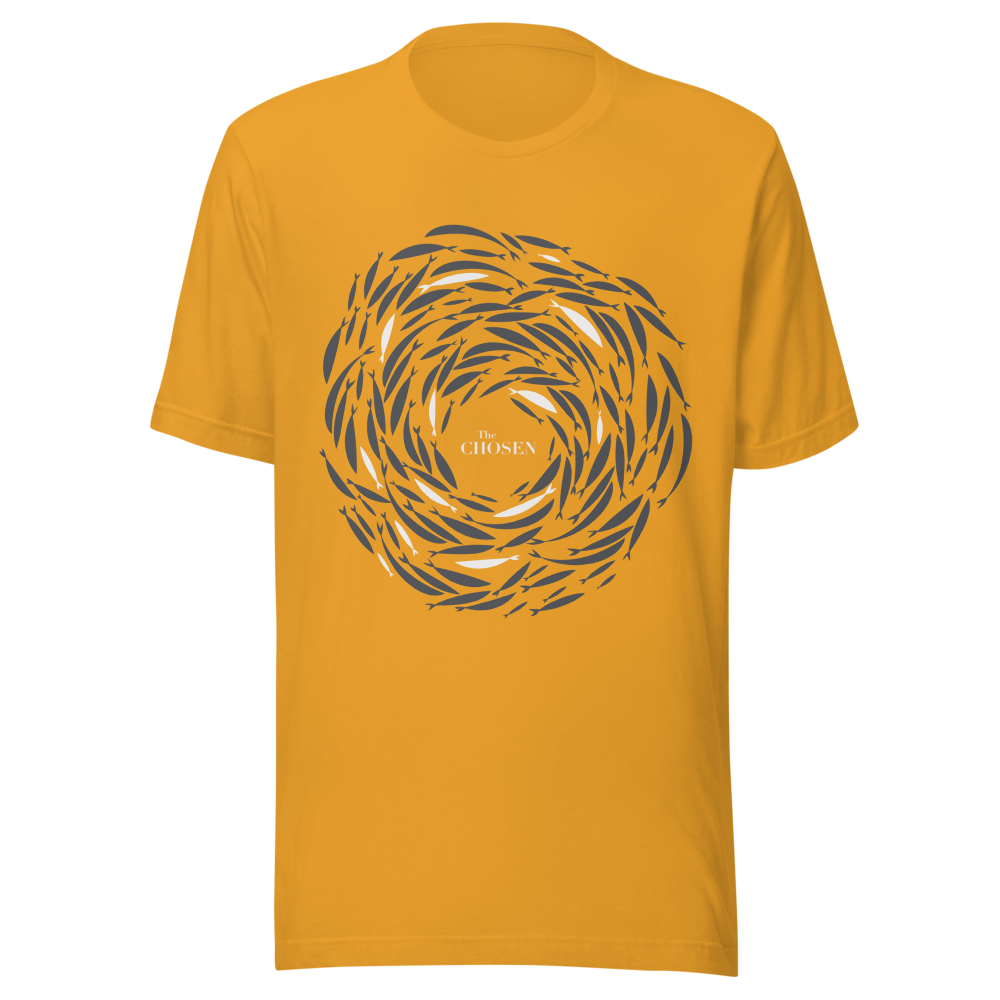 T-shirt unisexe "À contre courant" Moutarde