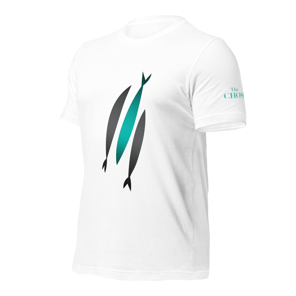 T-shirt unisexe "3 poissons" Blanc